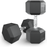 Гантель гексагональная UNIX FIT обрезиненная 17,5 кг DBHEX17_5
