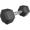 Гантель гексагональная UNIX FIT обрезиненная 7,5 кг DBHEX7_5x2